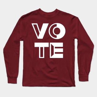 Vote - White Long Sleeve T-Shirt